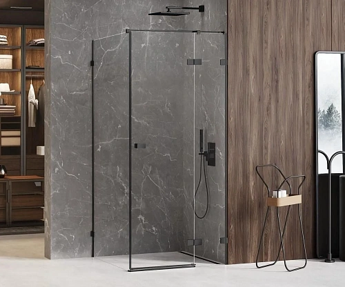 Душевой уголок NEW TRENDY AVEXA BLACK 80x80x200 EXK-1563 (черный) Душевой уголок NEW TRENDY AVEXA BLACK 80x80x200 EXK-1563 (черный)