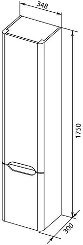 Шкаф-пенал Aquanet София 35 L белый глянец 00207046 Шкаф-пенал Aquanet София 35 L белый глянец 00207046