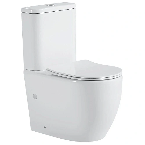 Унитаз напольный Black&White W-7789 P-trap / Geberit/ Rimless / anti-dirt (620x360x810) компакт 7789W Унитаз напольный Black&White W-7789 P-trap / Geberit/ Rimless / anti-dirt (620x360x810) компакт 7789W