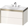 Картинка анонса товара «тумба с раковиной duravit xviu xv4615tb122p 80 см белый глянцевый»