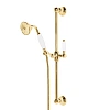 Душевая штанга CEZARES CZR-U-S-03/24-Bi ручка белая, золото 24 карат