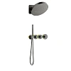 Душевая система Timo Saona SX-2329/18SM встраиваемая с термостатом черное золото