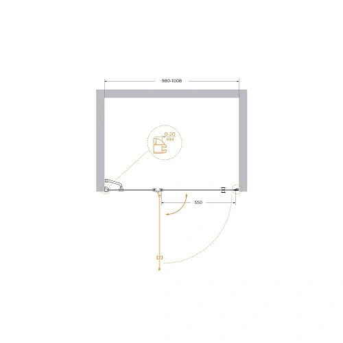 Душевая дверь CEZARES VERONA-W-B-12-100-P-Cr-L 100см стекло рифленое, профиль хром Душевая дверь CEZARES VERONA-W-B-12-100-P-Cr-L 100см стекло рифленое, профиль хром