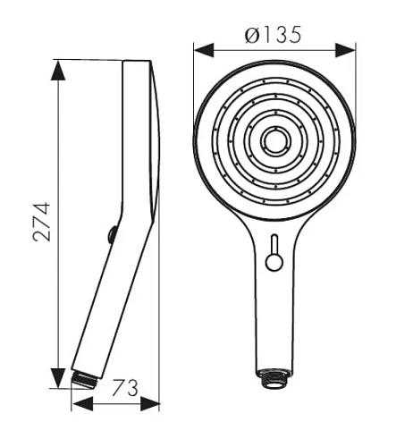 Душевая лейка Kaiser 4-х режимная, диаметр 135х274мм вороненая сталь SH-106 Душевая лейка Kaiser 4-х режимная, диаметр 135х274мм вороненая сталь SH-106