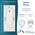 Ванна из искусственного камня Delice Bravo 180х70 DLR330064RB-G глянцевая с черными ручками Ванна из искусственного камня Delice Bravo 180х70 DLR330064RB-G глянцевая с черными ручками