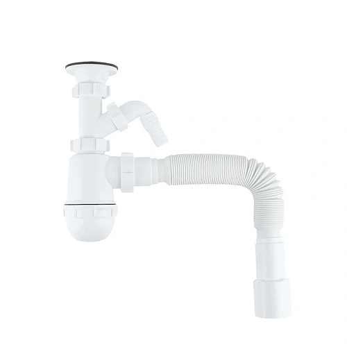 Сифон для раковины IDDIS Optima Home (900AVG1010VD) 1.1/2x40мм, с выпуском, гофротрубой 40/50мм и отводом Сифон для раковины IDDIS Optima Home (900AVG1010VD) 1.1/2x40мм, с выпуском, гофротрубой 40/50мм и отводом