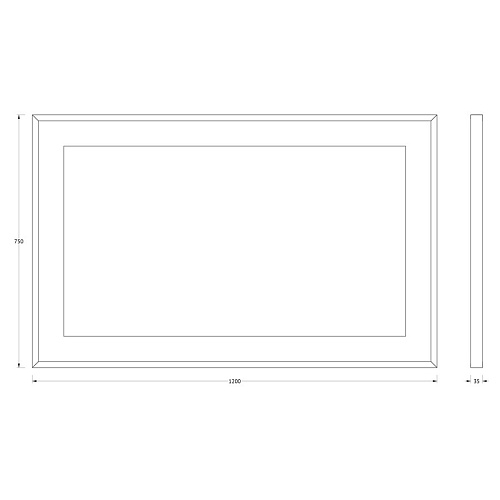 Зеркало Evoform Ledside в багетной раме и LED-светильником BY 2207 120х75 см Зеркало Evoform Ledside в багетной раме и LED-светильником BY 2207 120х75 см