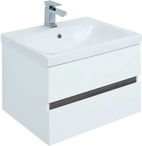 Тумба под раковину Aquanet Беркли 60 белый/дуб рошелье 00254289 Тумба под раковину Aquanet Беркли 60 белый/дуб рошелье 00254289