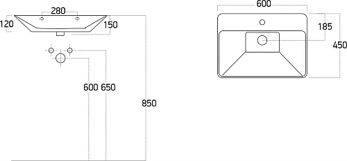 Раковина STWORKI 60 3061-KL 559982 Раковина STWORKI 60 3061-KL 559982