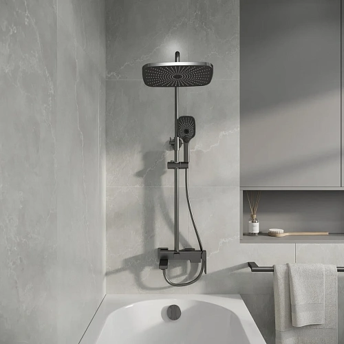 Душевая система GROSSMAN Pragma 500.K35.03.420 графит сатиновый Душевая система GROSSMAN Pragma 500.K35.03.420 графит сатиновый