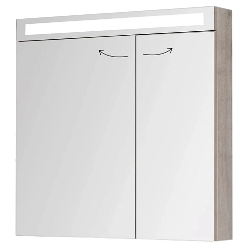 Зеркальный шкаф DREJA MAX, 80 см, 2 дверцы, 4 стеклянные полки, дуб кантри 77.9010D Зеркальный шкаф DREJA MAX, 80 см, 2 дверцы, 4 стеклянные полки, дуб кантри 77.9010D