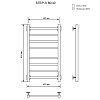 Полотенцесушитель электрическийкабельный Ника STEP-3 80/40 RAL9005 черный матовый U Полотенцесушитель электрическийкабельный Ника STEP-3 80/40 RAL9005 черный матовый U