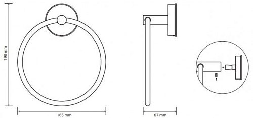 Полотенцедержатель Bemeta FIX 103604061 Полотенцедержатель Bemeta FIX 103604061