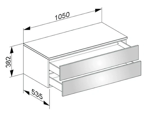 Тумба под раковину Keuco Edition 400 31752YY0000, 1050х382х535 мм Тумба под раковину Keuco Edition 400 31752YY0000, 1050х382х535 мм