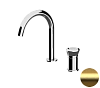 Смеситель для раковины Remer Element ET57BG, золото брашированное