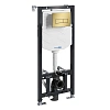 Инсталляция для унитаза WasserKRAFT Aller 10TLT.010.ME.MG03 с клавишей смыва золото