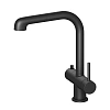 Смеситель для кухни Timo Saona 2346/03FL с подключением фильтра и выдвижной лейкой черный Смеситель для кухни Timo Saona 2346/03FL с подключением фильтра и выдвижной лейкой черный