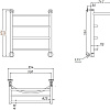 Полотенцесушитель водяной Aquanet Romeo 600x500, с верхней полкой 00234564 Полотенцесушитель водяной Aquanet Romeo 600x500, с верхней полкой 00234564