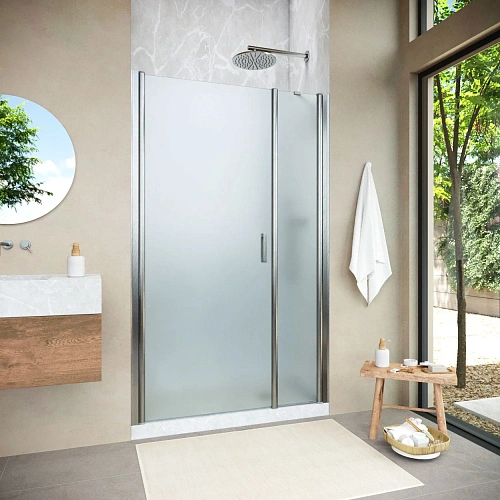 Душевая дверь Vegas-glass EP-F-2 NOVO h2000 180 04 10 L 1800 мм, профиль никель, стекло сатин Душевая дверь Vegas-glass EP-F-2 NOVO h2000 180 04 10 L 1800 мм, профиль никель, стекло сатин