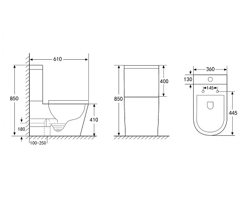 Унитаз напольный ABBER Bequem AC1112 компакт белый, безободковый с крышкой микролифт Унитаз напольный ABBER Bequem AC1112 компакт белый, безободковый с крышкой микролифт