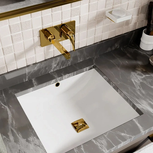 Смеситель для раковины WasserKRAFT Sauer 7130 встраиваемый золото Смеситель для раковины WasserKRAFT Sauer 7130 встраиваемый золото