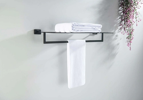 Полотенцедержатель Aquatek ЛИБРА AQ4315MB черный матовый Полотенцедержатель Aquatek ЛИБРА AQ4315MB черный матовый