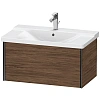 Тумба под раковину Duravit XVIU XV40160B221 подвесная 81 см орех/черный