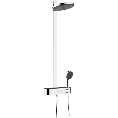 Душевая система Hansgrohe Pulsify S Showerpipe 260 2jet с термостатом для ванны 24240000, хром Душевая система Hansgrohe Pulsify S Showerpipe 260 2jet с термостатом для ванны 24240000, хром
