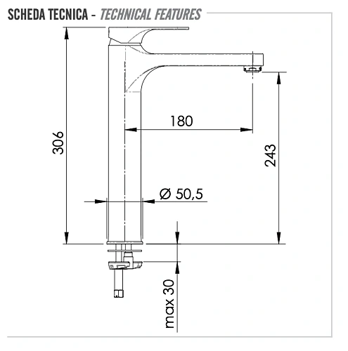 Смеситель для раковины Remer Class Line L11LXL Смеситель для раковины Remer Class Line L11LXL