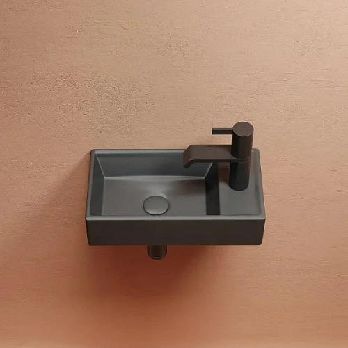 Раковина Ceramica Nova ELEMENT CN6051LMDH Темный Антрацит матовый подвесная Раковина Ceramica Nova ELEMENT CN6051LMDH Темный Антрацит матовый подвесная