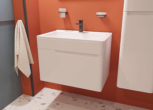 Тумба с раковиной Эстет Kare Luxe ФР-00007080 700х450 подвесная 1 ящик Тумба с раковиной Эстет Kare Luxe ФР-00007080 700х450 подвесная 1 ящик