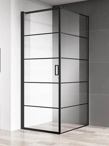 Душевой уголок AQUAme AQM5215-LH-9 900x900x1950мм стекло 6мм, цвет профиля матовый черный Душевой уголок AQUAme AQM5215-LH-9 900x900x1950мм стекло 6мм, цвет профиля матовый черный