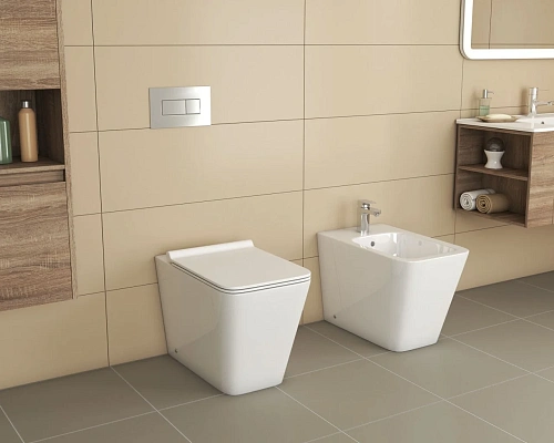 Унитаз приставной GROSSMAN GR-PR4414S 600x355x410 белый безободковый с тонкой крышкой Унитаз приставной GROSSMAN GR-PR4414S 600x355x410 белый безободковый с тонкой крышкой