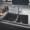 Кухонная мойка GROHE K700 с 2 чашами, 838 x 559 мм, серый гранит (31657AT0) Кухонная мойка GROHE K700 с 2 чашами, 838 x 559 мм, серый гранит (31657AT0)