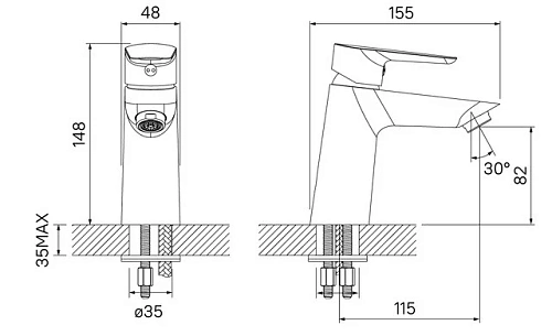 Смеситель для раковины Iddis Cloud CLOSB00i01 Смеситель для раковины Iddis Cloud CLOSB00i01