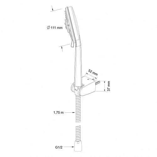Душевая лейка Swedbe Calypso 5094 Душевая лейка Swedbe Calypso 5094