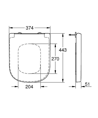 Крышка-сиденье GROHE Euro Ceramic (39330001) с микролифтом, альпин-белый Крышка-сиденье GROHE Euro Ceramic (39330001) с микролифтом, альпин-белый