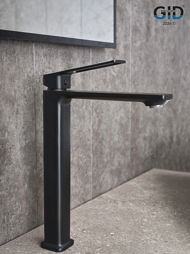 Смеситель для раковины Gid Niagara L057-BM-D L057BMD черный матовый Смеситель для раковины Gid Niagara L057-BM-D L057BMD черный матовый