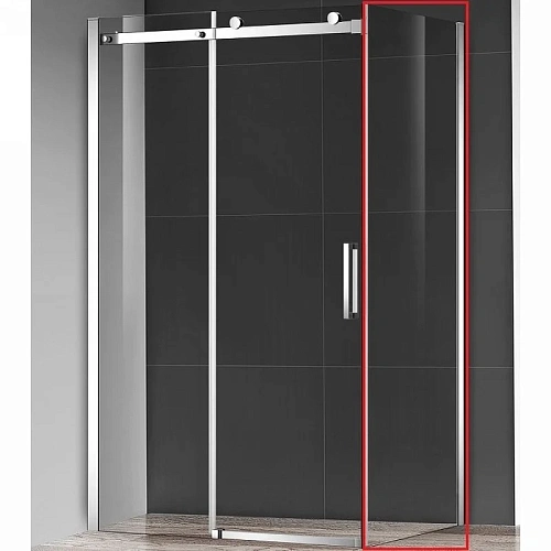 Боковая стенка AQUAme AQM4203F стекло 8мм, цвет профиля хром 800x1950 Боковая стенка AQUAme AQM4203F стекло 8мм, цвет профиля хром 800x1950