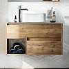 Тумба с раковиной STWORKI Карлстад 90 дуб рустикальный, роверелла, с отверстием для смесителя в стол 427826