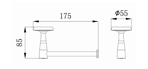 Держатель туалетной бумаги Rush Balearic BA39110 без крышки Держатель туалетной бумаги Rush Balearic BA39110 без крышки
