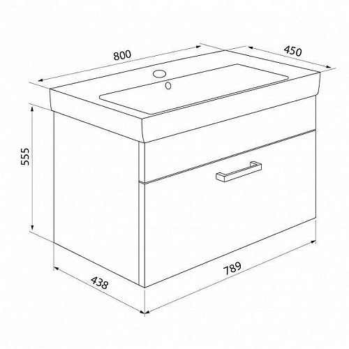 Тумба с раковиной IDDIS Mirro 80 подвесная белая/под дерево (MIR80W0i95K) Тумба с раковиной IDDIS Mirro 80 подвесная белая/под дерево (MIR80W0i95K)