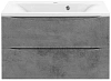 Тумба под раковину Vincea Mia 750 подвесная, 2 выкатных ящика soft close, Beton VMC-2MA750BT