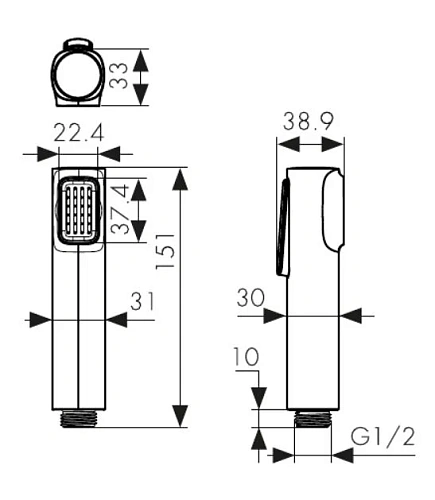 Гигиеническая лейка Kaiser LH-040 хром Гигиеническая лейка Kaiser LH-040 хром