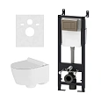 Комплект унитаза Damixa Jupiter DX77.IS10151.1700 с инсталляцией, сиденьем микролифт и клавишей смыв Комплект унитаза Damixa Jupiter DX77.IS10151.1700 с инсталляцией, сиденьем микролифт и клавишей смыв