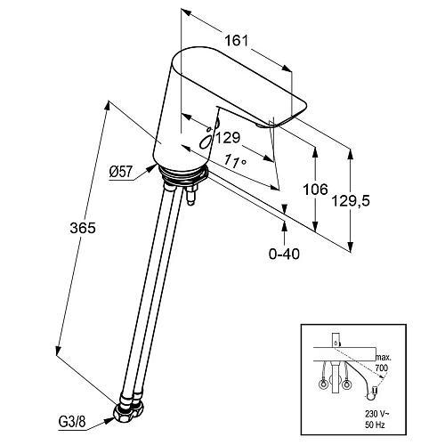 Смеситель для раковины Kludi Balance 5220005 электронный Смеситель для раковины Kludi Balance 5220005 электронный