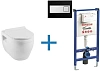 Комплект унитаза с инсталляцией Aquanet Rimless Glide-W CL-11042 (инсталляция Pestan Fluenta SET4000 Glide-W + SET40006356DB