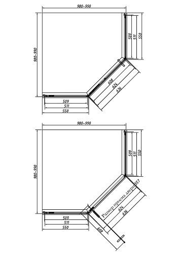 Душевой уголок Vincea Slim-N VSP-4SN100CLG, 1000x1000, брашированное золото, стекло прозрачное Душевой уголок Vincea Slim-N VSP-4SN100CLG, 1000x1000, брашированное золото, стекло прозрачное