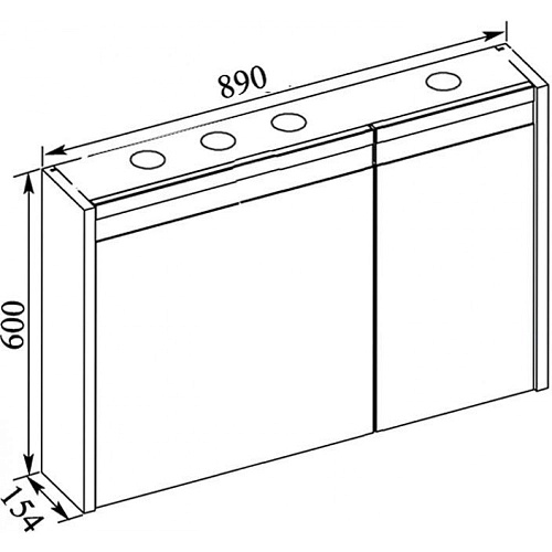 Зеркальный шкаф Aquanet Лайн 90 L (белый) 165582 Зеркальный шкаф Aquanet Лайн 90 L (белый) 165582
