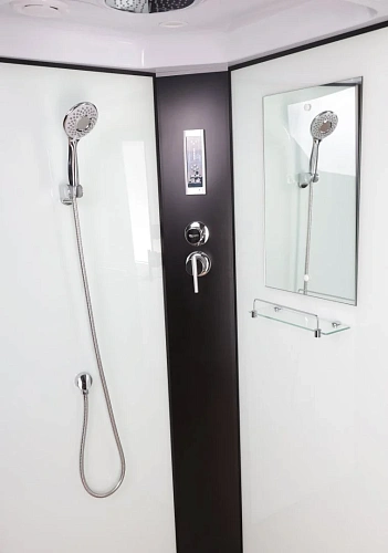 Душевая кабина Niagara Classic NG-6709-14P (1000х1000х2150) высокий поддон (45см) стекло прозрачное черные профиля 67091414P Душевая кабина Niagara Classic NG-6709-14P (1000х1000х2150) высокий поддон (45см) стекло прозрачное черные профиля 67091414P